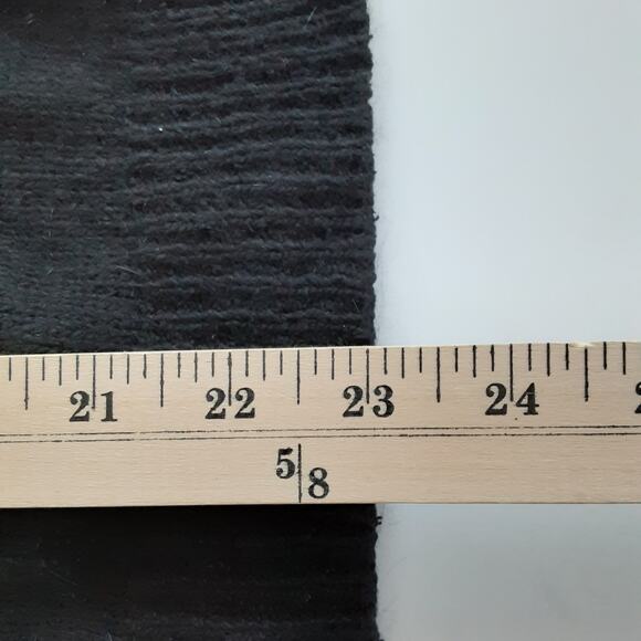 Vintage 80s Silk Angora Blend Black Beaded Pocket Flower Sweater Womens L - Picture 10 of 11